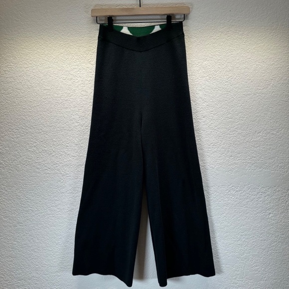 Marimekko Uniqlo High Rise Wide Leg Pants Trousers Wool blend Pull On Crop XS - Picture 4 of 16
